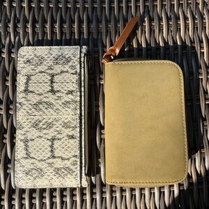 Snake skin and green wallets from target!